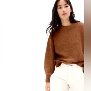 Everlane oversized alpaca crew dark copper